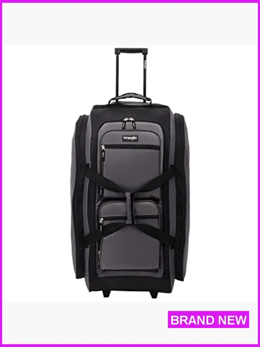 Rolling Duffel Bag Spacious Nylon Travel Gear 30-Inch Check-In Size Trolley